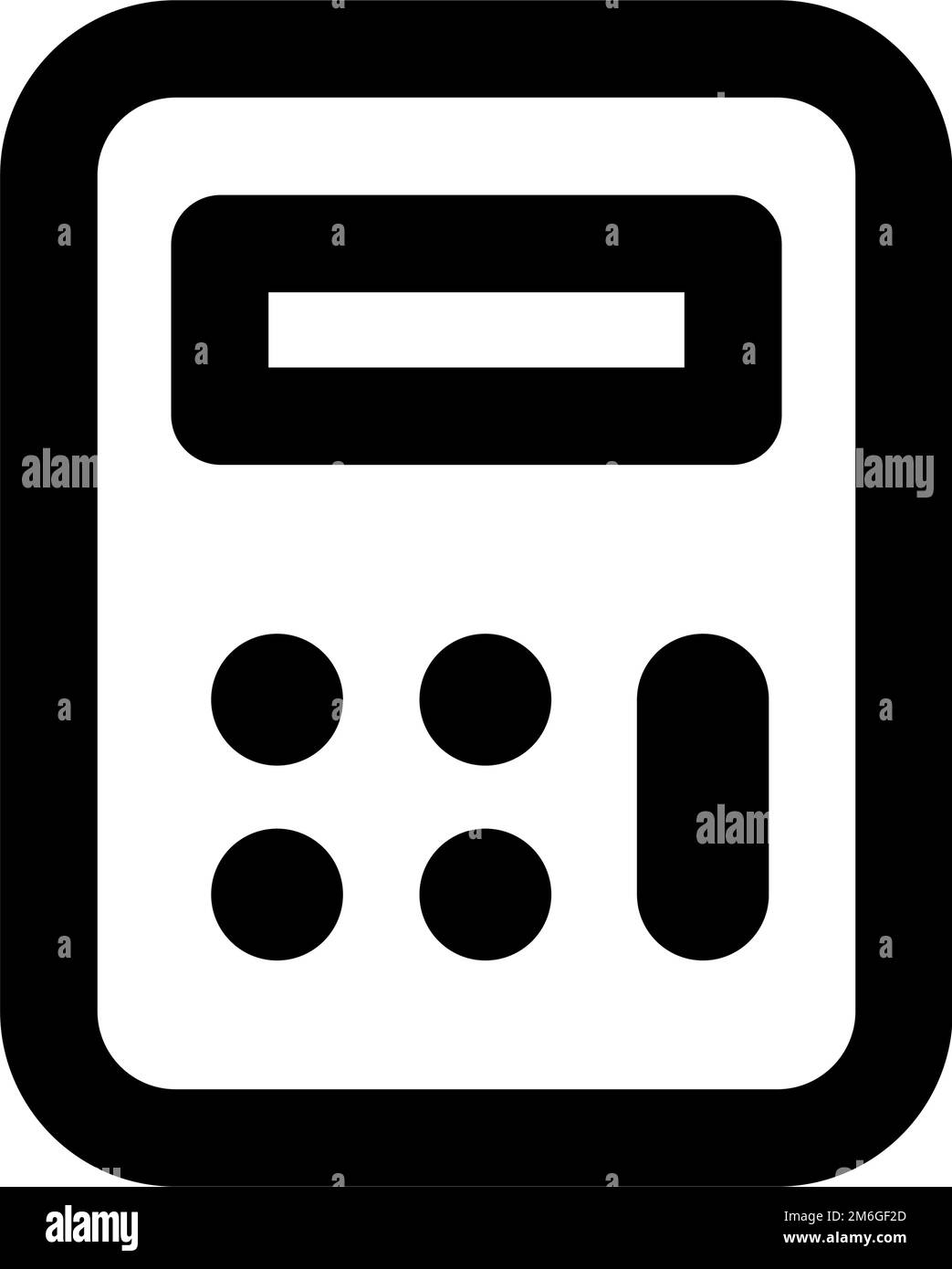 Icône de calculatrice simple. Comptabilité et calcul. Processus de calcul. Vecteur modifiable. Illustration de Vecteur