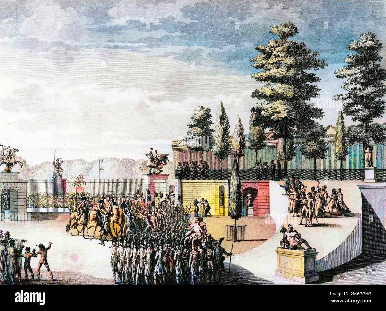 Révolution francaise de 1789 - Révolution française: Coup d'Etat du 18 fructidor an V (4 septembre 1797) exécuter sous le répertoire contre les modernes et les royalistes. Banque D'Images