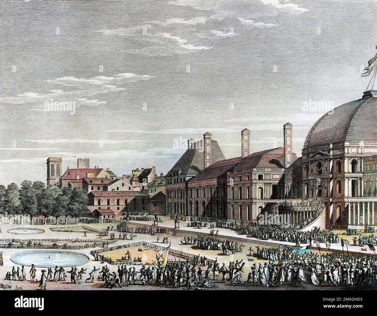 Culte de l'Etre suprême - Révolution francaise de 1789 - Révolution française : tête republique de l'Etre suprême le 8 juin 1794 au champ de Mars conduit par Maximilien de Robespierre (1758-1794). Banque D'Images