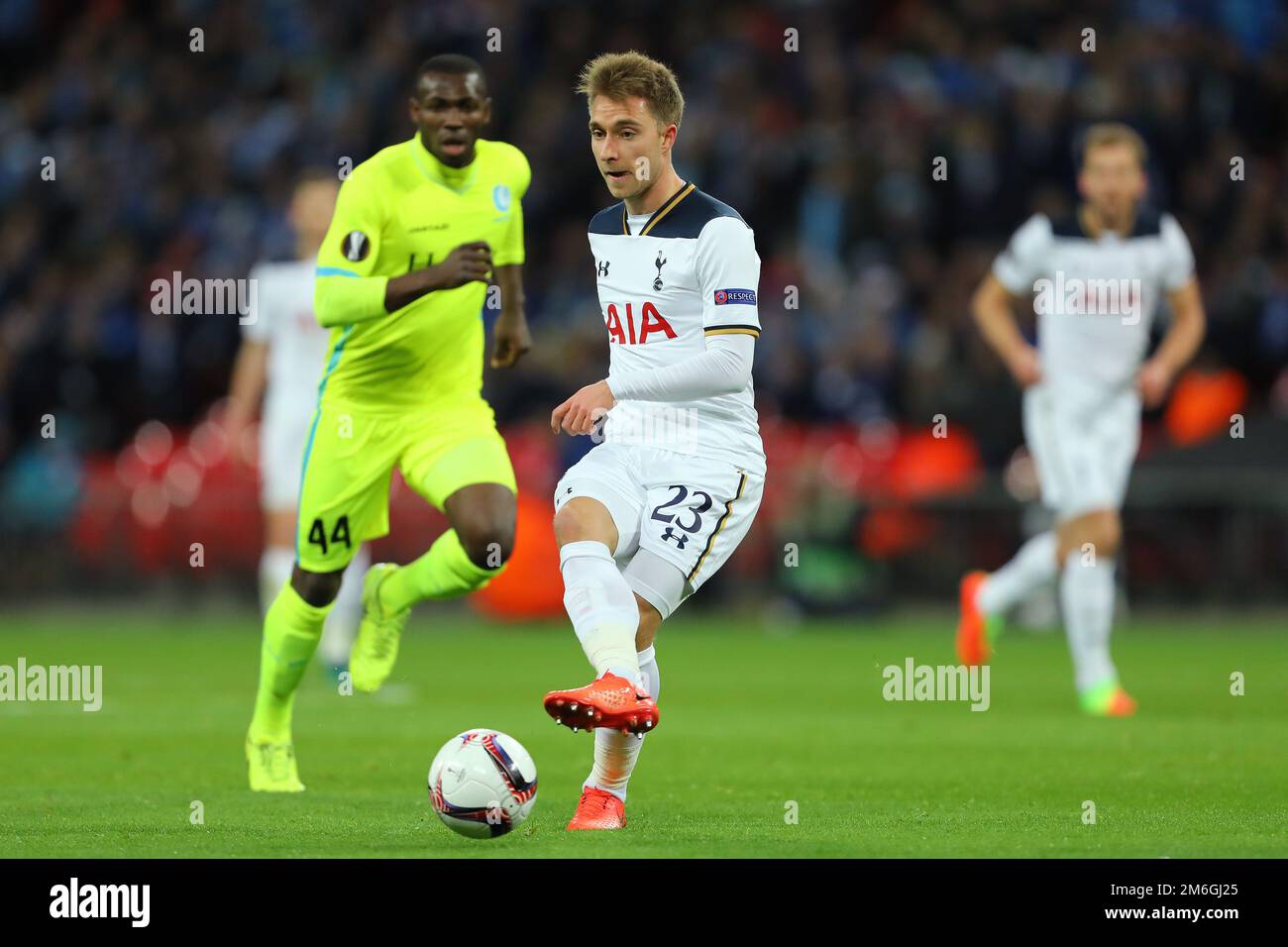 Christian Eriksen de Tottenham Hotspur - Tottenham Hotspur v KAA Gent, UEFA Europa League, Round of 32, second Leg, Wembley Stadium, Londres - 23rd février 2017. Banque D'Images