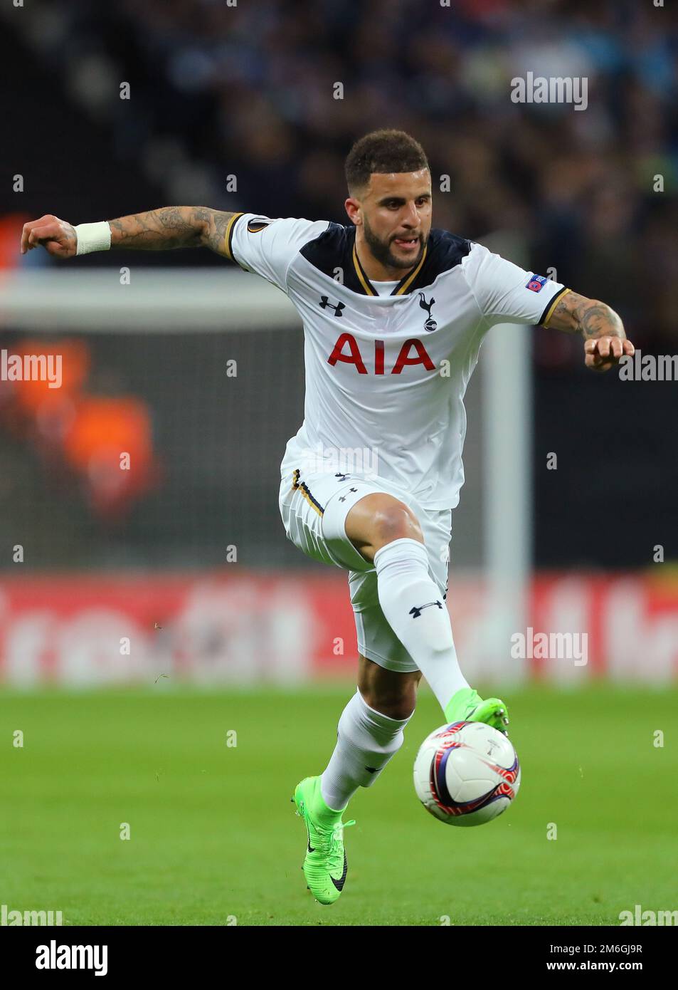 Kyle Walker of Tottenham Hotspur - Tottenham Hotspur v KAA Gent, UEFA Europa League, Round of 32, second Leg, Wembley Stadium, Londres - 23rd février 2017. Banque D'Images