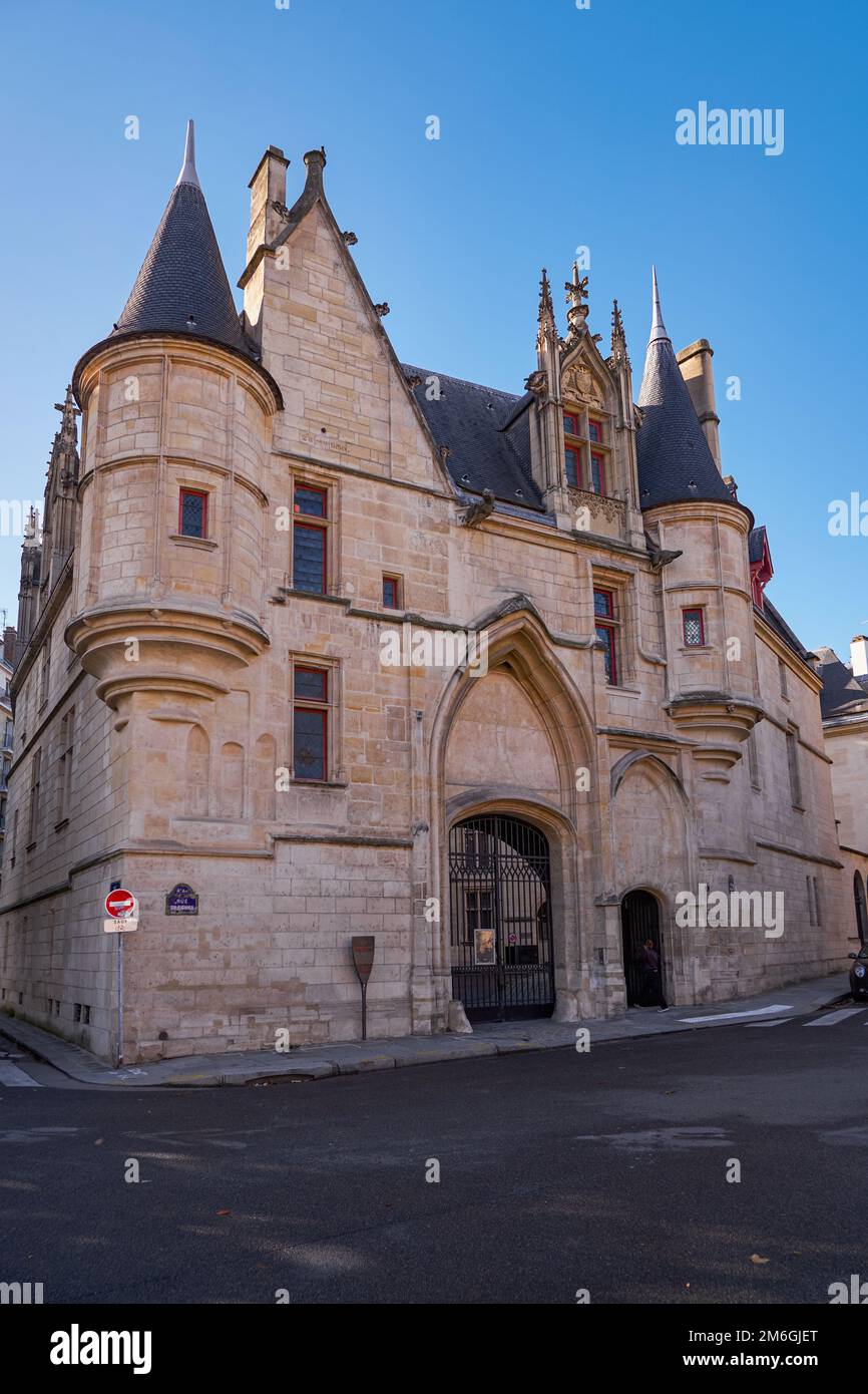 Hôtel de sens - médiéval Hôtel particulier parisien dans le Marais - - Paris, France - éléments architecturaux d'un château Banque D'Images