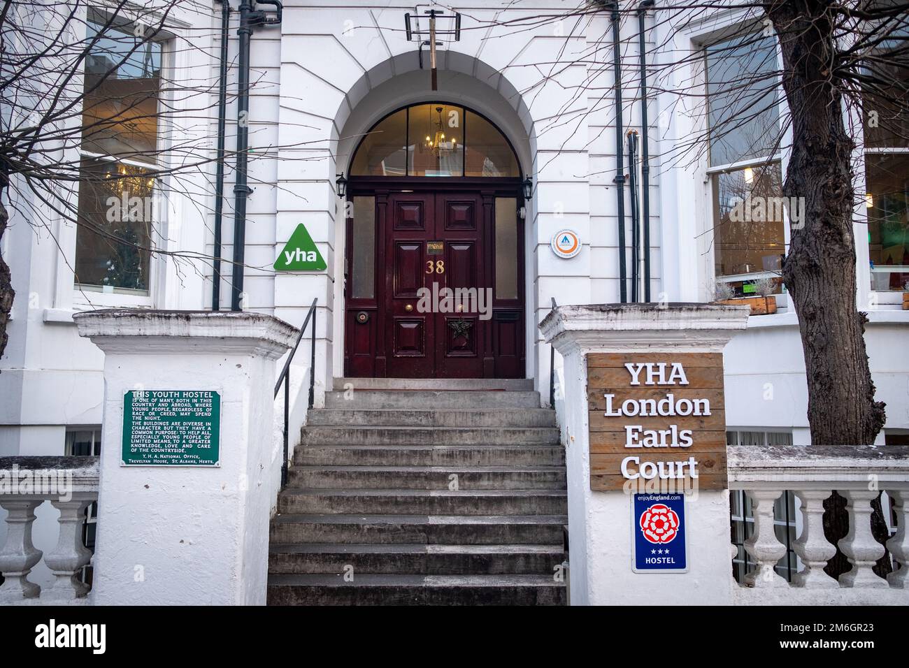 Londres- décembre 2022: Auberge de jeunesse associée YHA London Earls court Banque D'Images