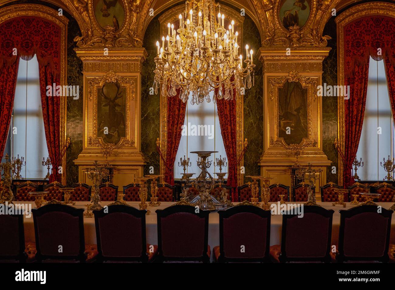 Grand salon Napoléon, Appartements au Musée - Paris, France Banque D'Images