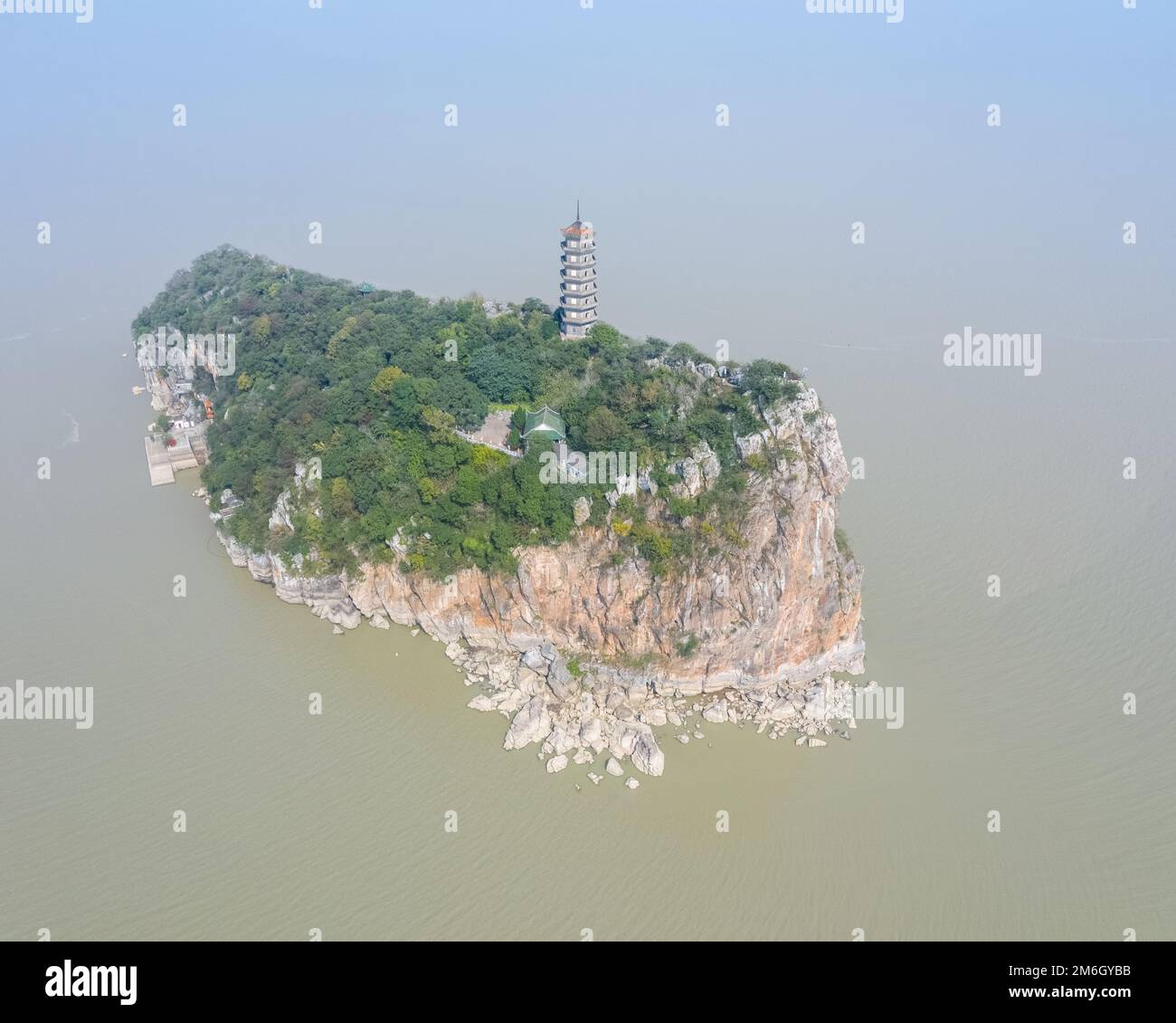 Lac Poyang paysage de colline de chaussures Banque D'Images