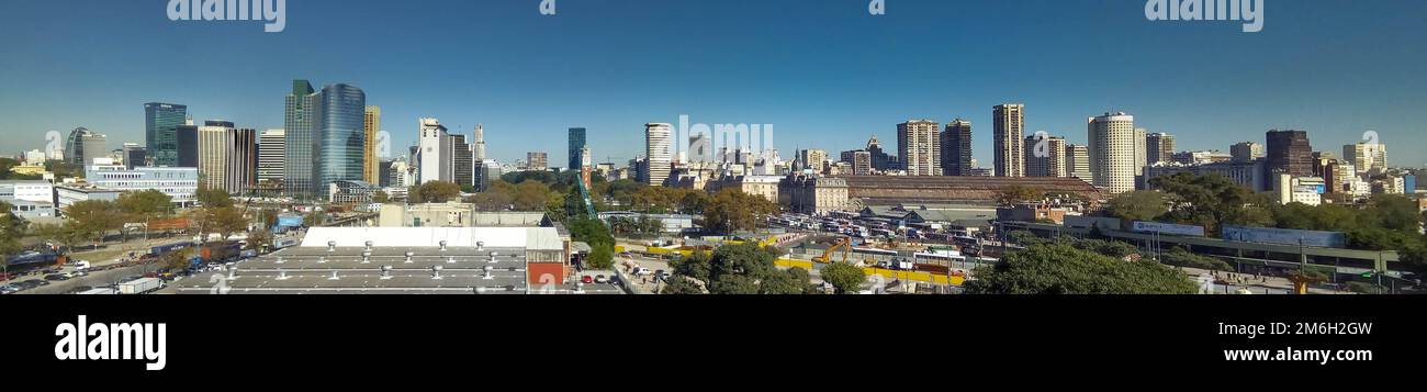 Perspective du profil urbain du centre-ville de Buenos Aires, Argentine Banque D'Images