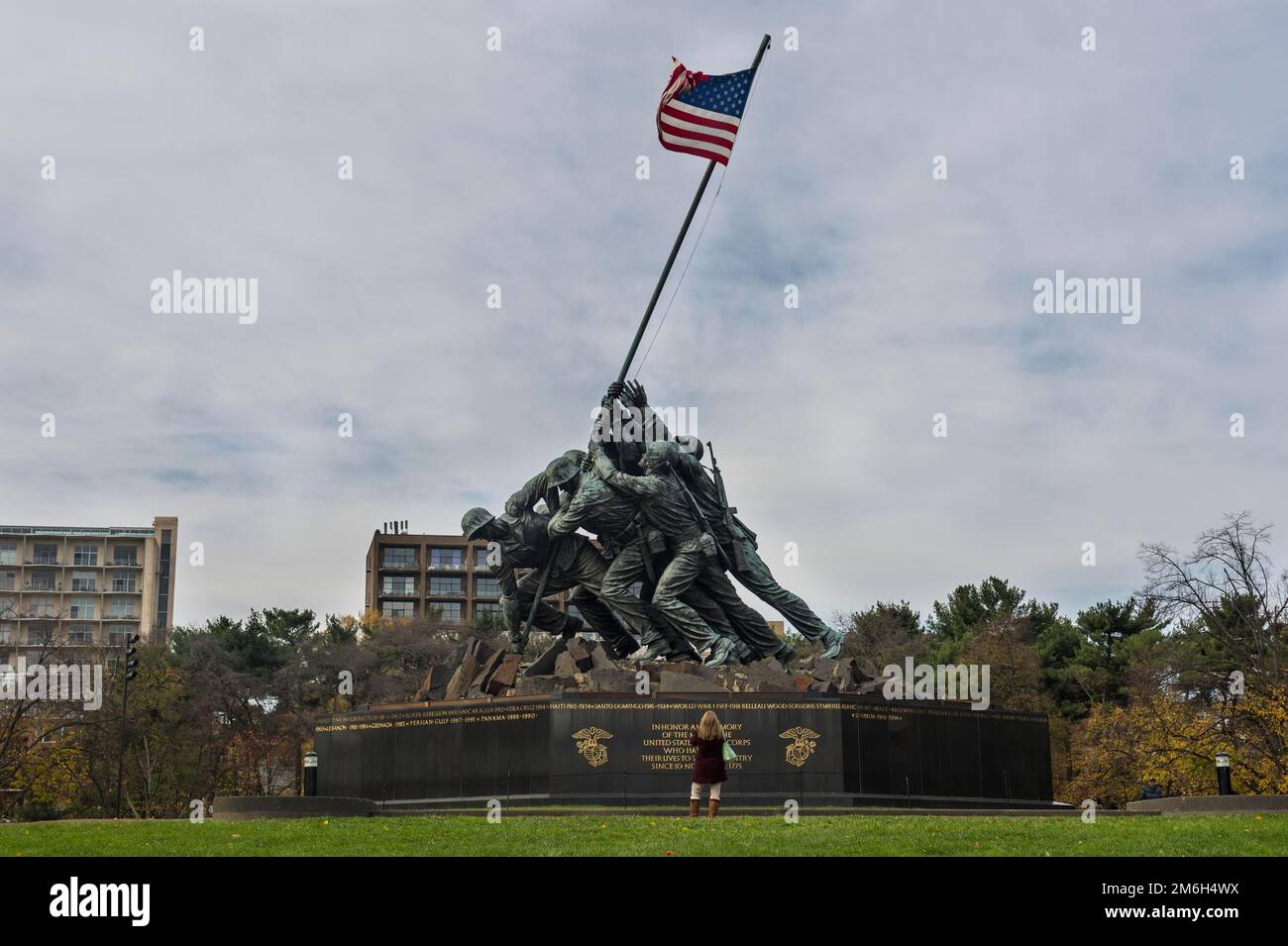 US Marine corps War Memorial, Arlington, Virginie, États-Unis Banque D'Images