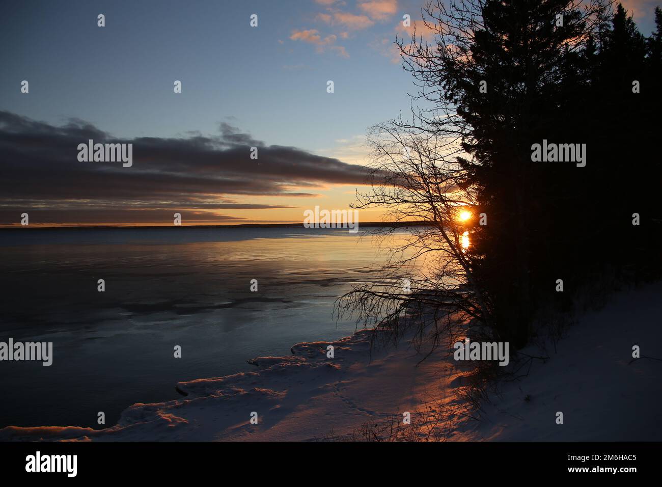 Sunrise Waskesiu Saskatchewan Banque D'Images