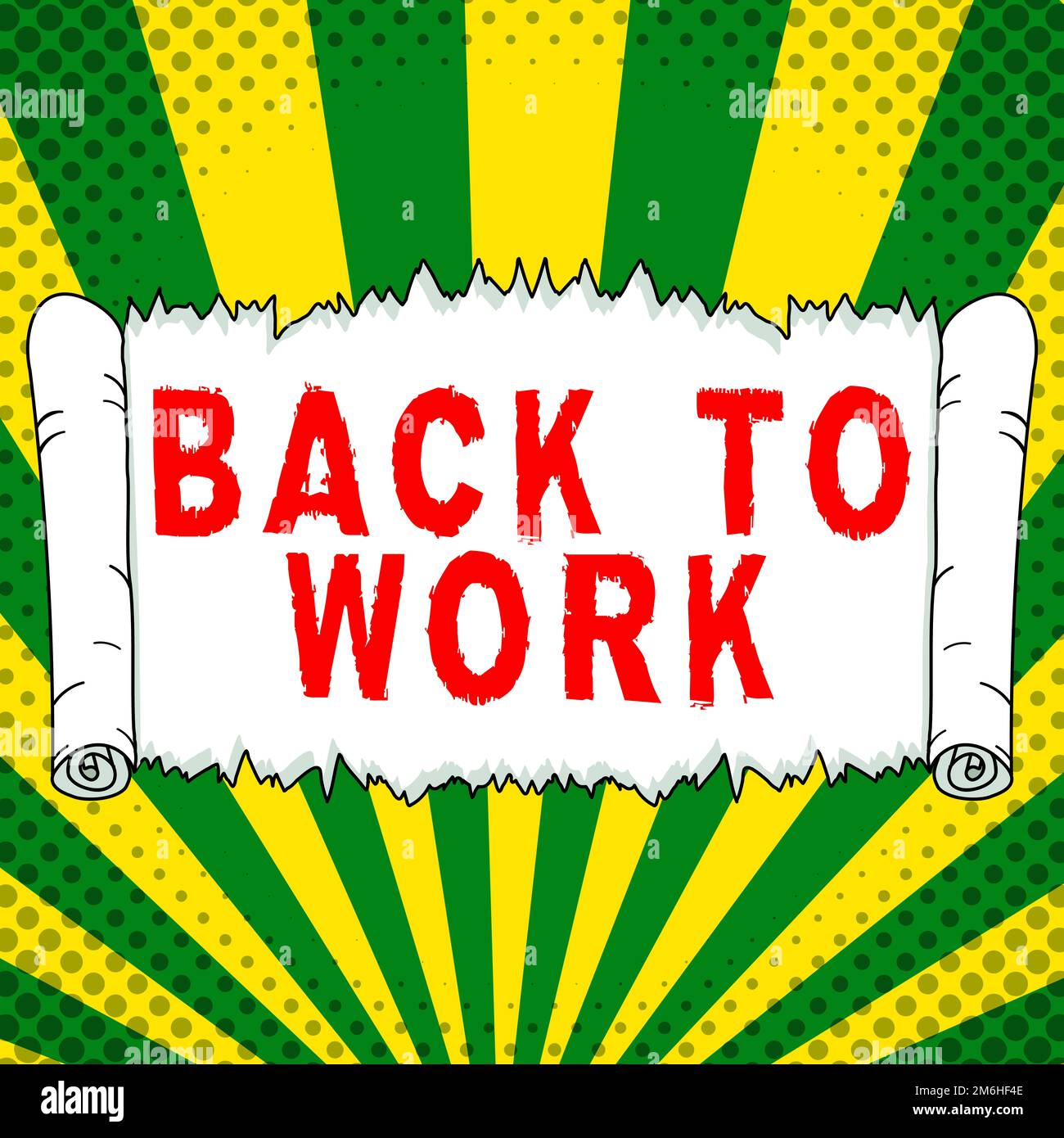 Écriture du texte affiché Retour au travail. Vitrine professionnelle de retour au travail routine fin des vacances ou des congés Banque D'Images