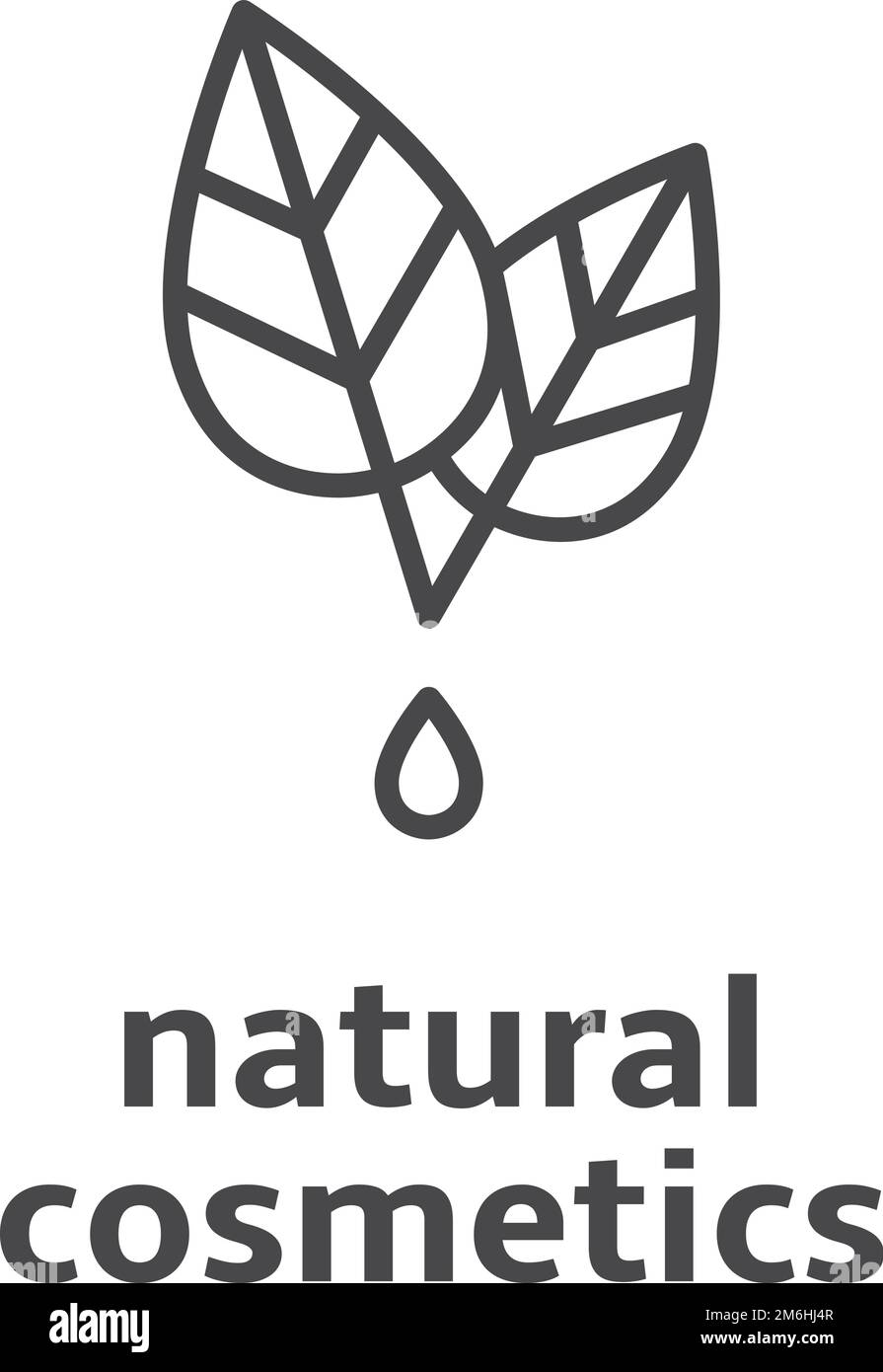 Étiquette de cosmétiques naturels. Icône produit écologique beauté Illustration de Vecteur