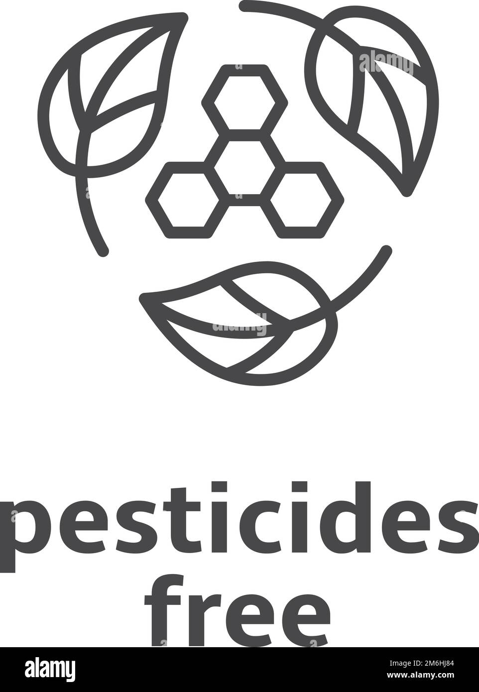 Étiquette sans pesticides. Panneau « aucun produit chimique ». Produit naturel Illustration de Vecteur