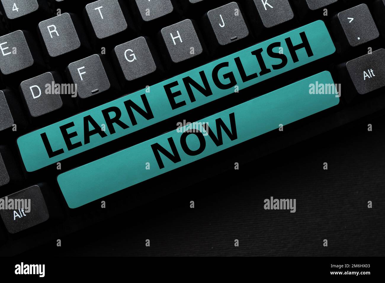 Affiche apprendre l'anglais maintenant. Approche commerciale acquérir ou acquérir des connaissances et des compétences en anglais Banque D'Images