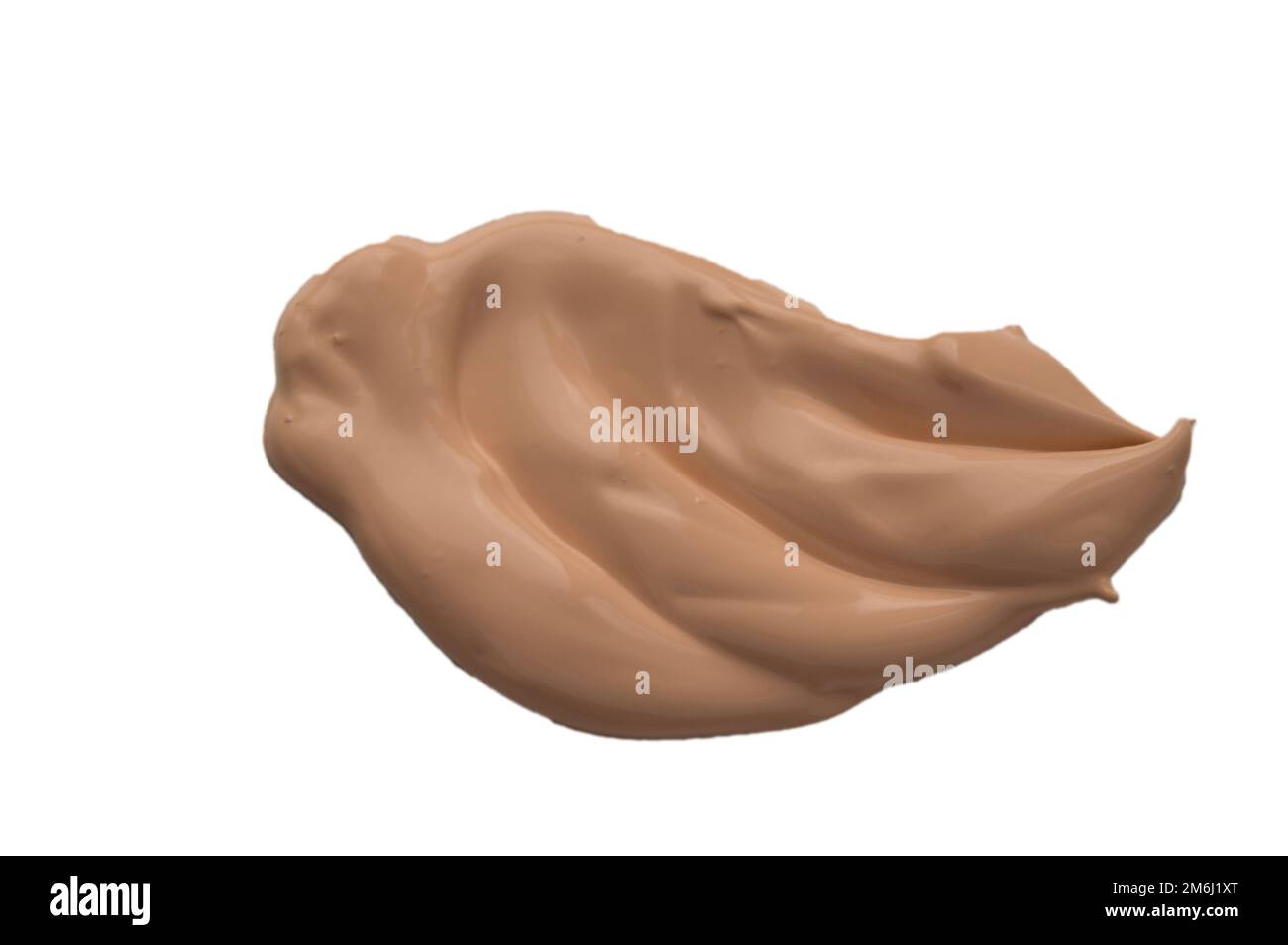 Beige Foundation isolée sur fond blanc. Correcteur cutané Banque D'Images