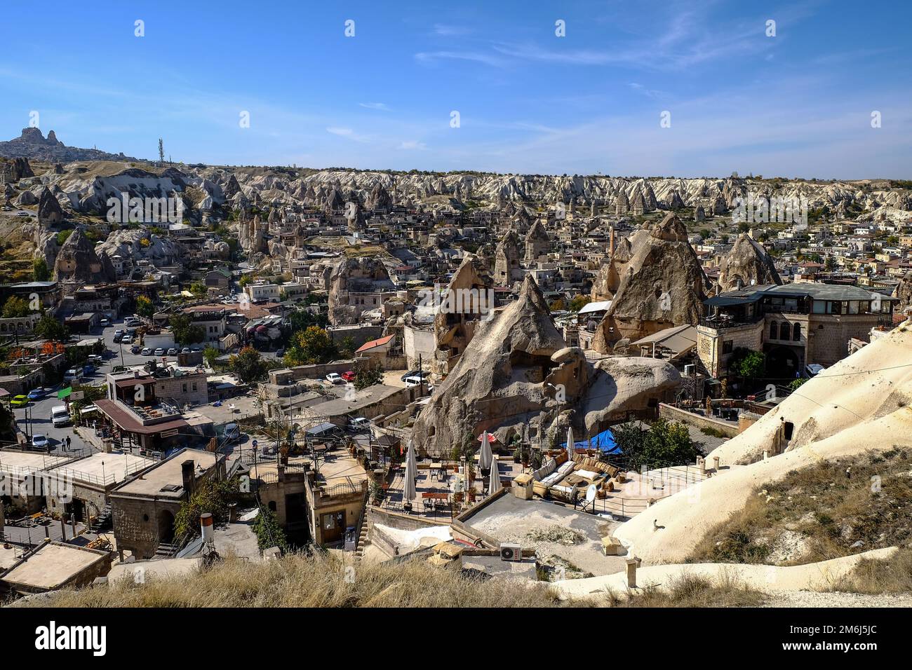 Belles montagnes et vues sur les rochers en Cappadoce, Turquie Banque D'Images
