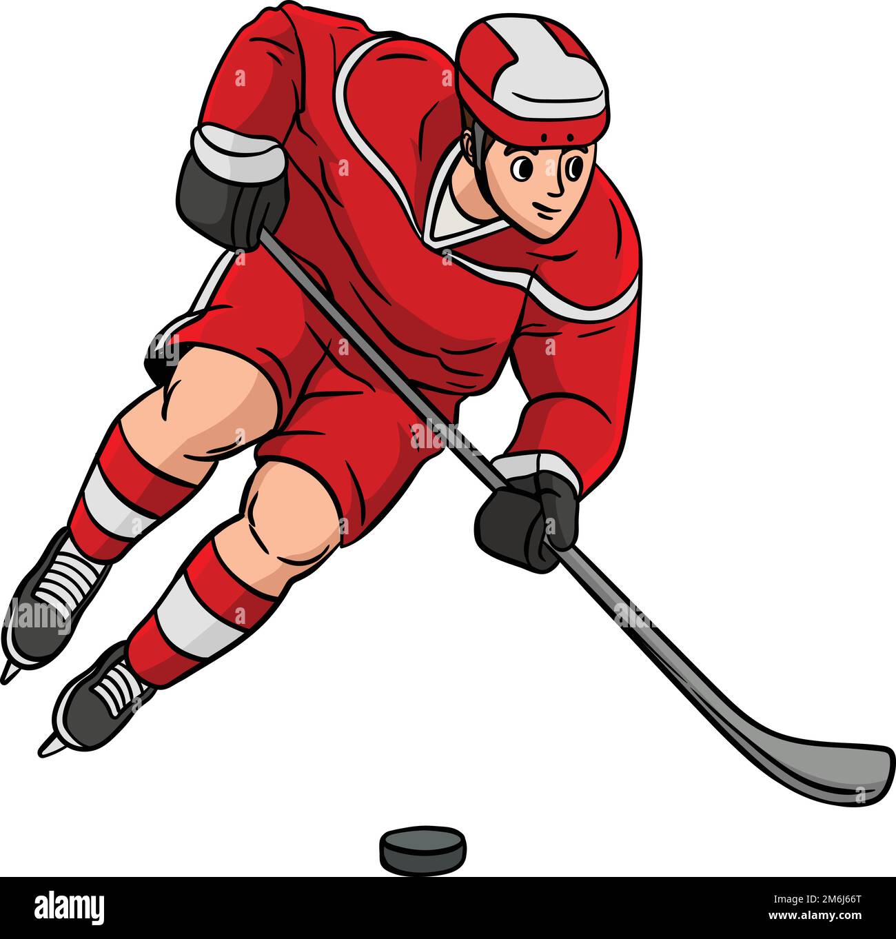 Illustration de la couleur du dessin animé du hockey sur glace Illustration de Vecteur