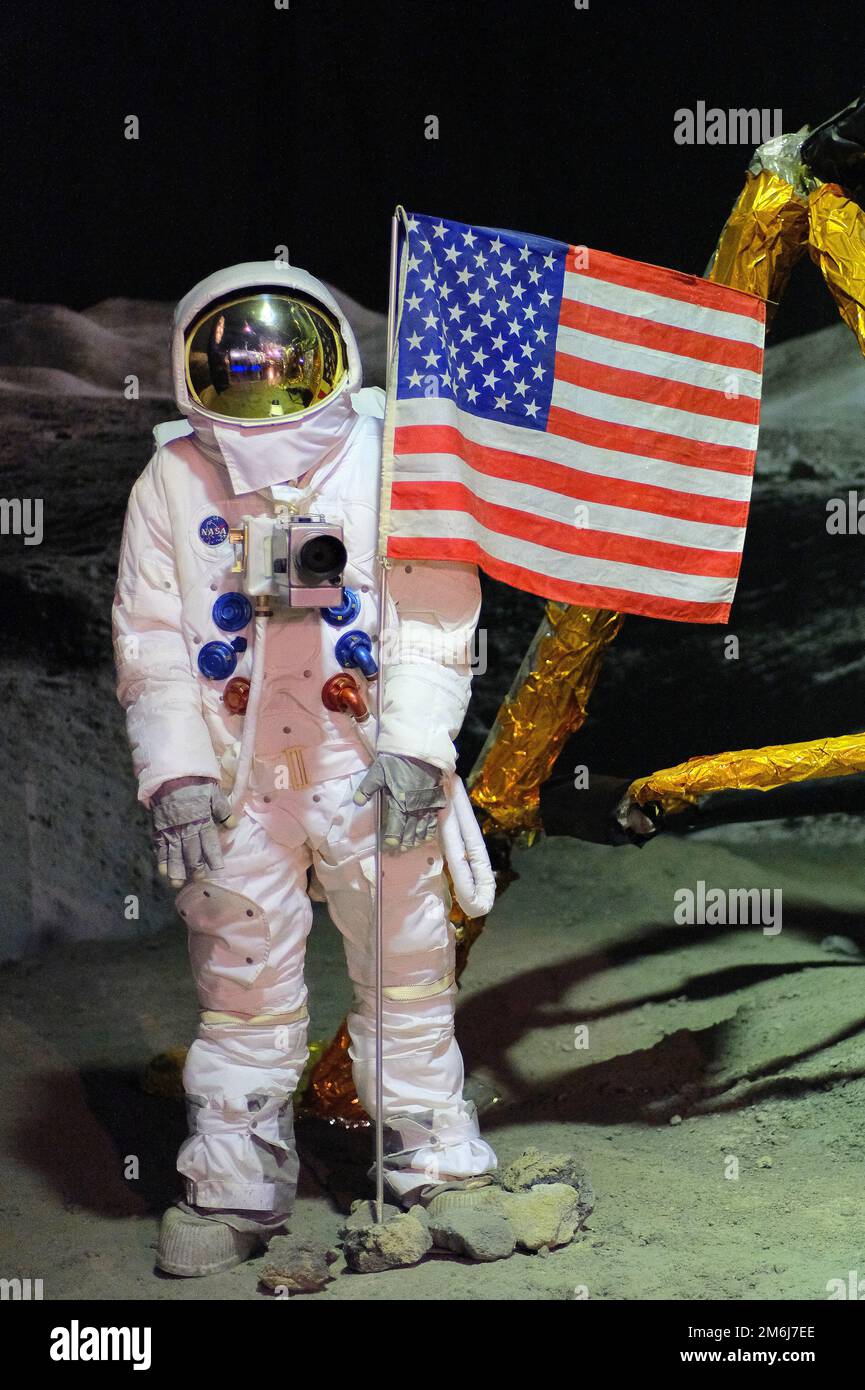 Premier atterrissage en lune avec l'homme apollo 11 sur la lune 1963 Banque D'Images