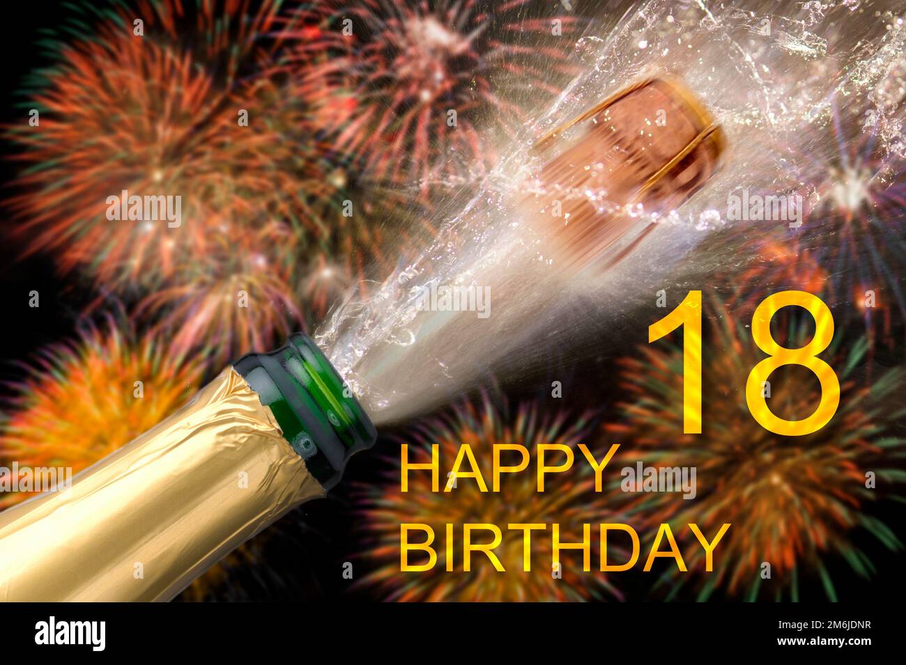 Félicitations 18th anniversaire Banque D'Images