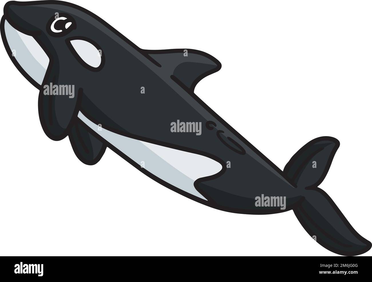 Crachoir de couleur pour animaux marins de l'épaulard Illustration de Vecteur