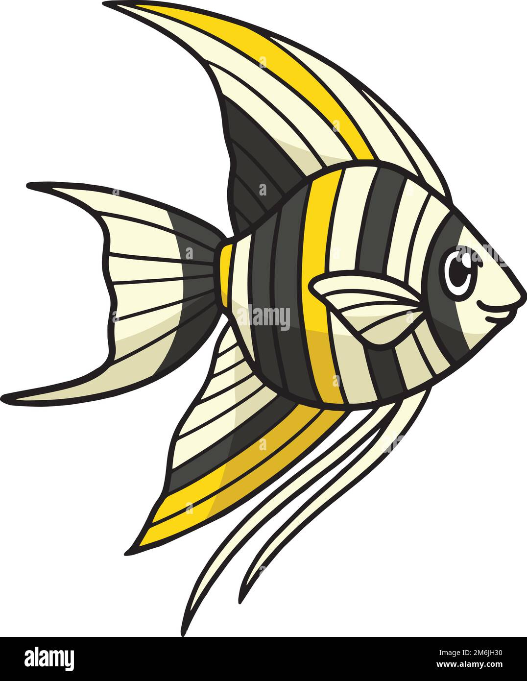 Motif animal marin de l'angelfish Clipart coloré Illustration de Vecteur