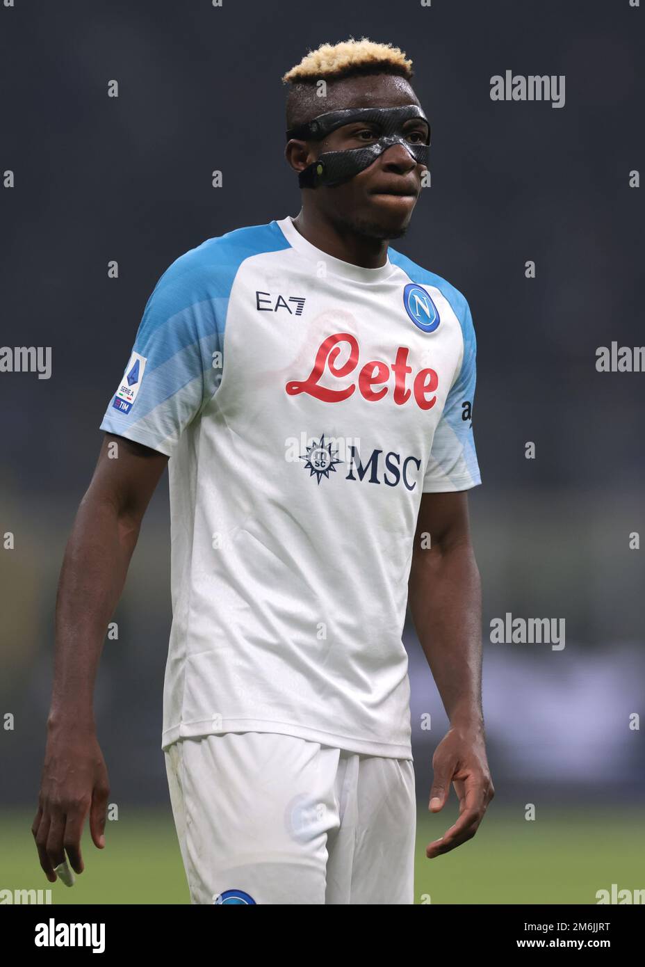 Milan, Italie. 4th janvier 2023. Victor Osimhen, de SSC Napoli, réagit lors de la série Un match à Giuseppe Meazza, Milan. Crédit photo à lire: Jonathan Moscrop/Sportimage crédit: Sportimage/Alay Live News Banque D'Images