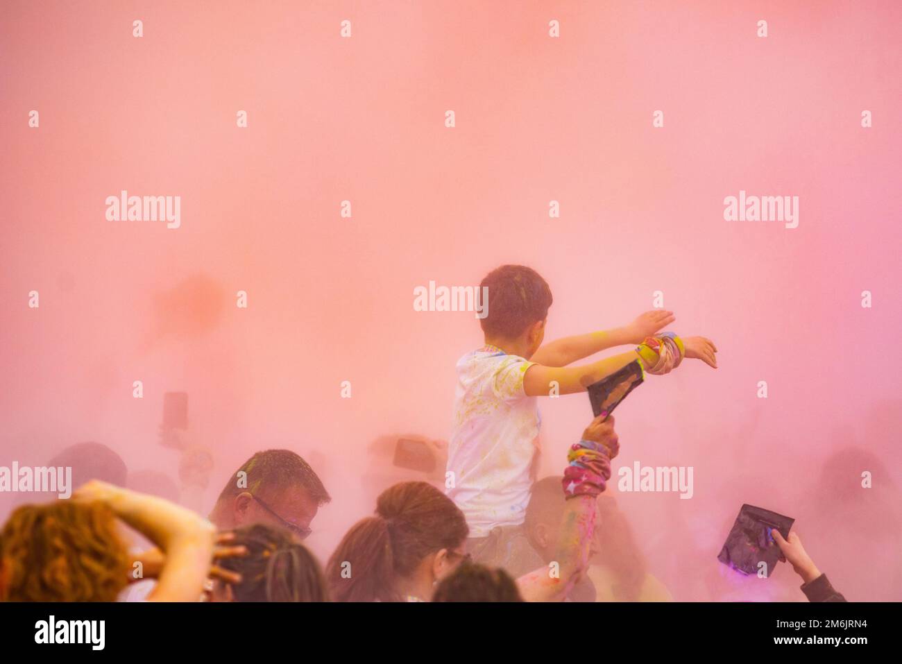 Fête de la couleur en ville Banque D'Images