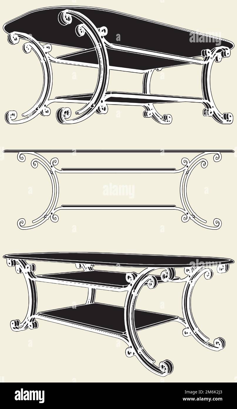 Vecteur de table antique Illustration de Vecteur