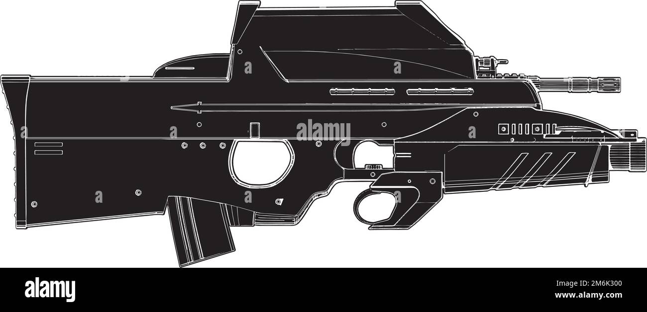 Vecteur d'arme automatique Illustration de Vecteur