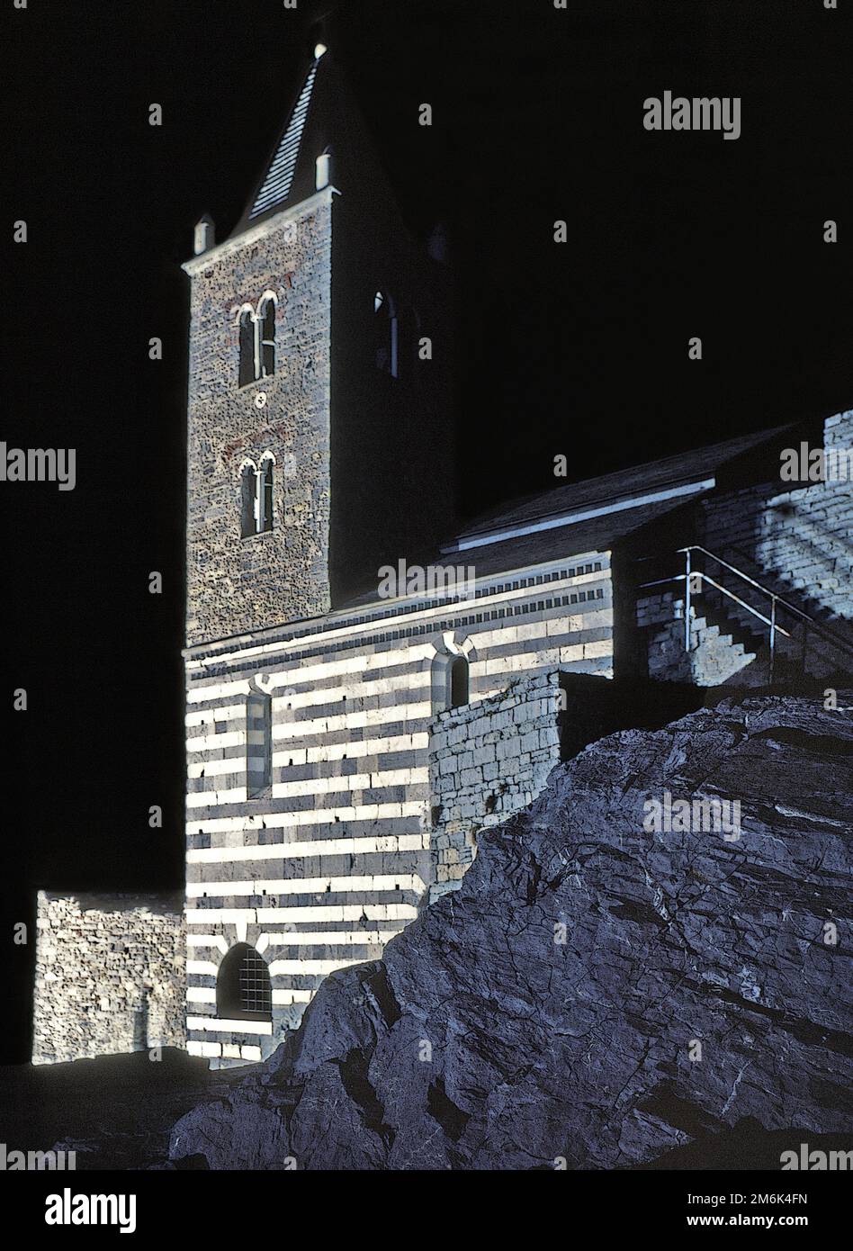 La Spezia.Portovenere. L'église de Saint Pierre. Banque D'Images