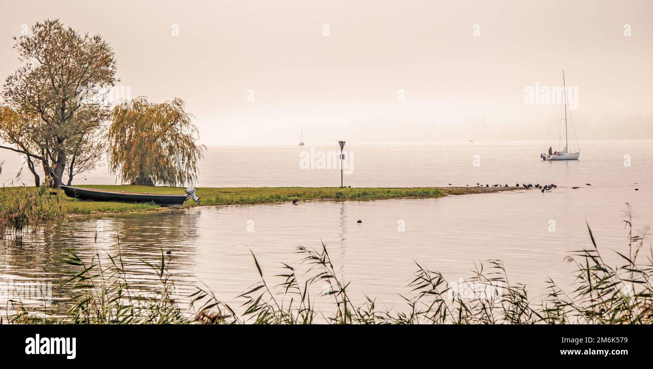 Atmosphère d'automne, île de Reichenau sur le lac de Constance Banque D'Images