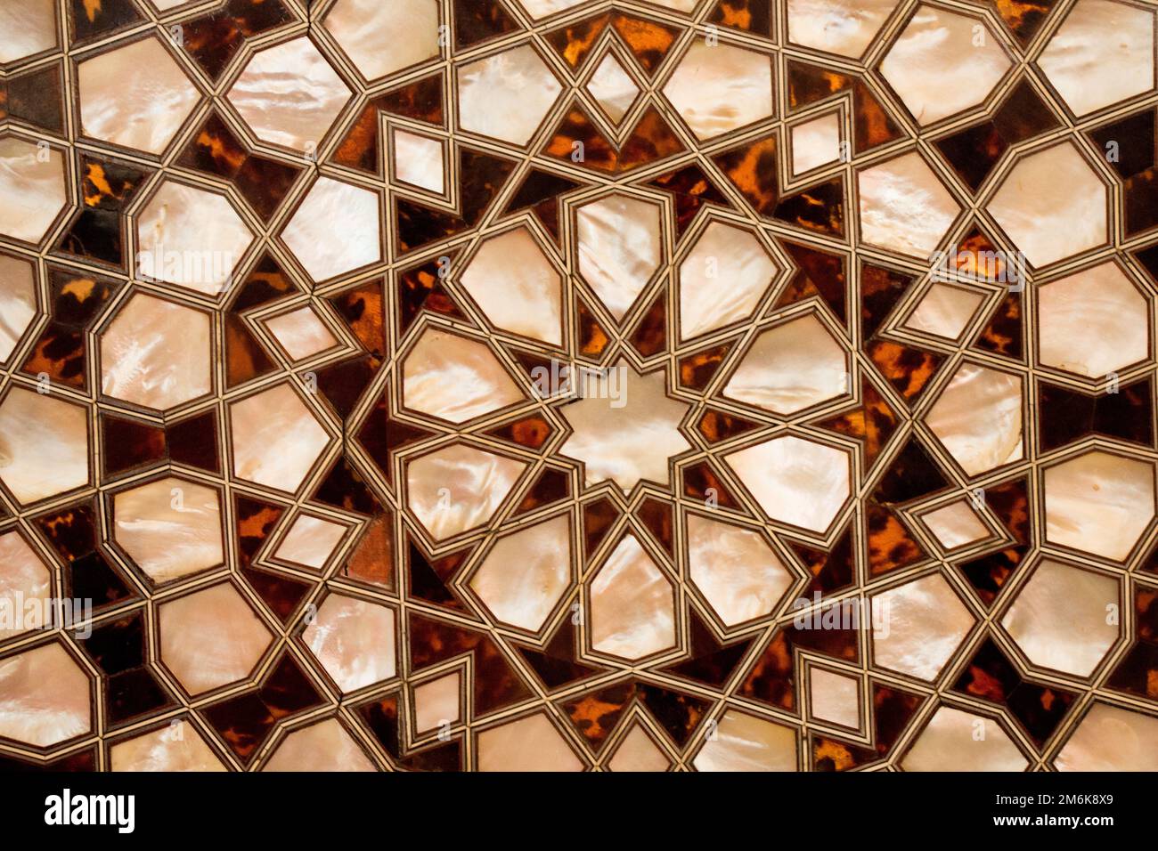Exemple d'art ottoman de la mère de la perle inlays d'Istanbul Turquie Banque D'Images