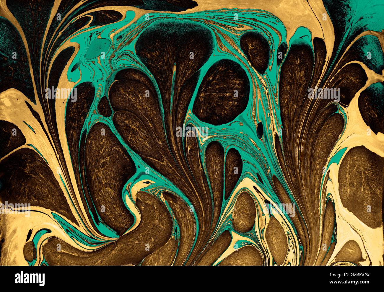Abstrait texture marbre motif floral . Art traditionnel de la marbrure d'Ebru Banque D'Images