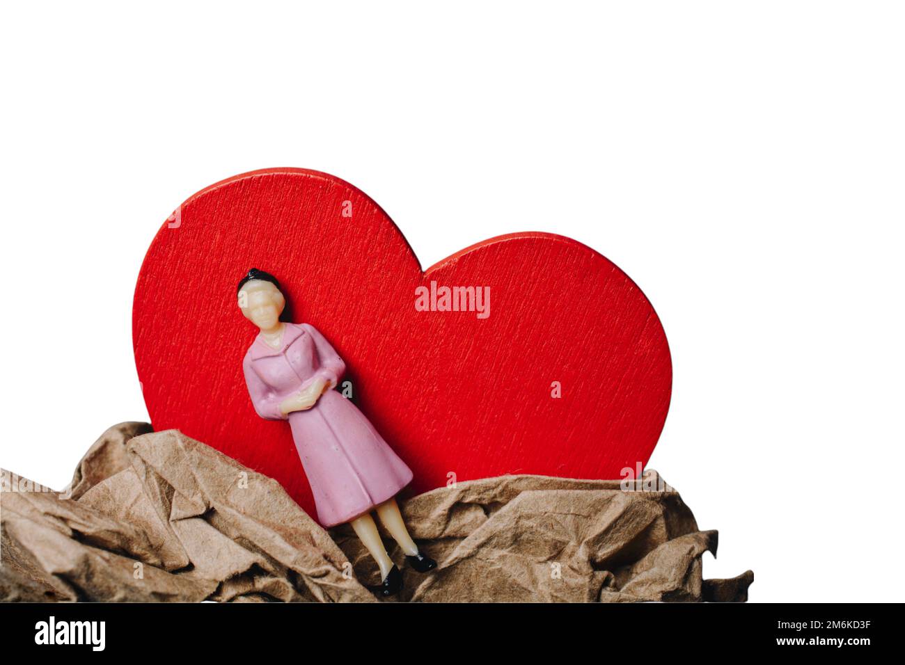 La forme de l'icône coeur d'amour sur fond blanc. Banque D'Images