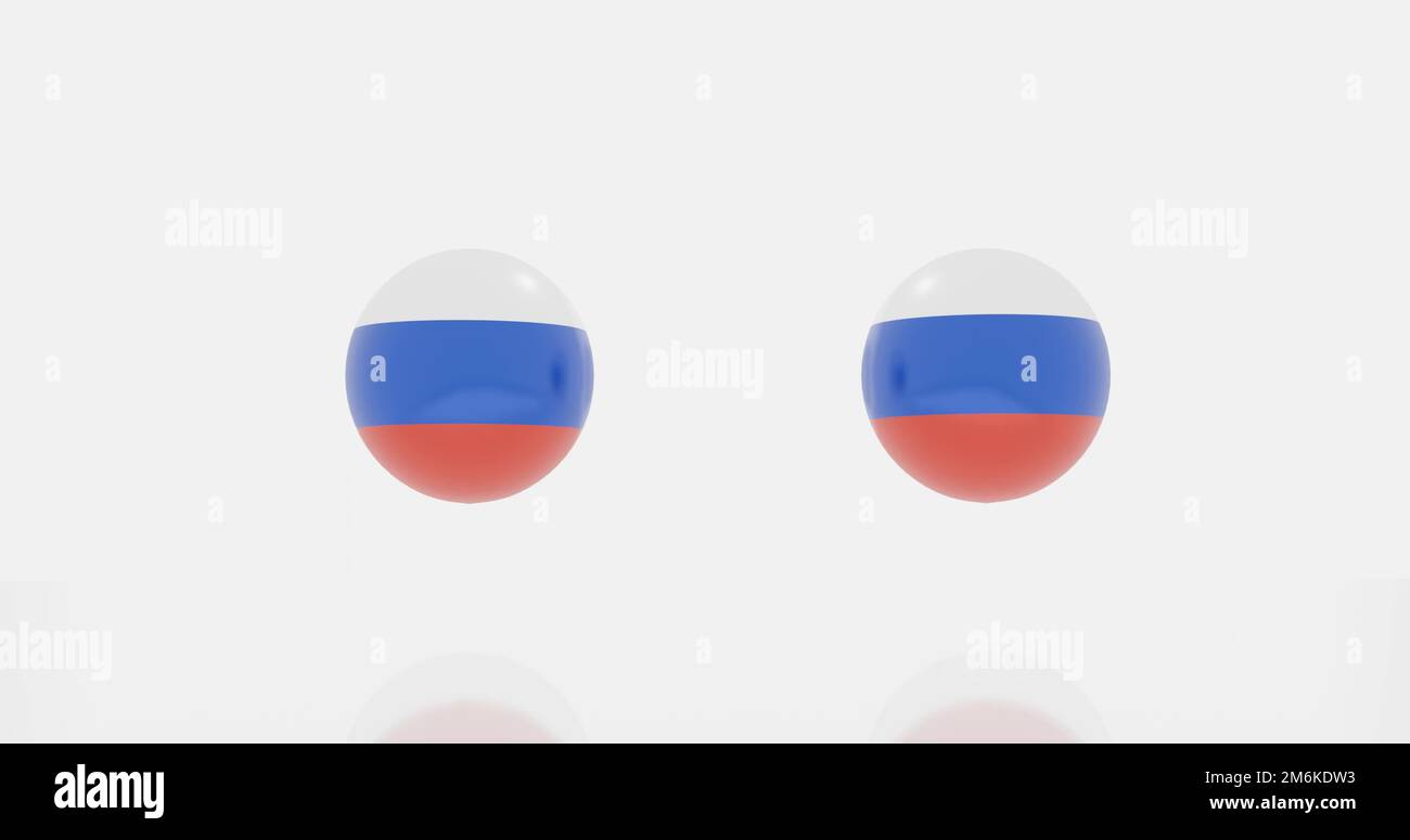 Icône ou symboles de drapeau des pays de Russie Banque D'Images