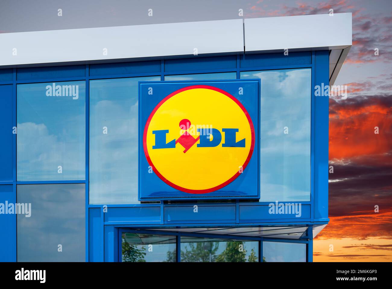 Logo de la société du discounter Lidl Banque D'Images