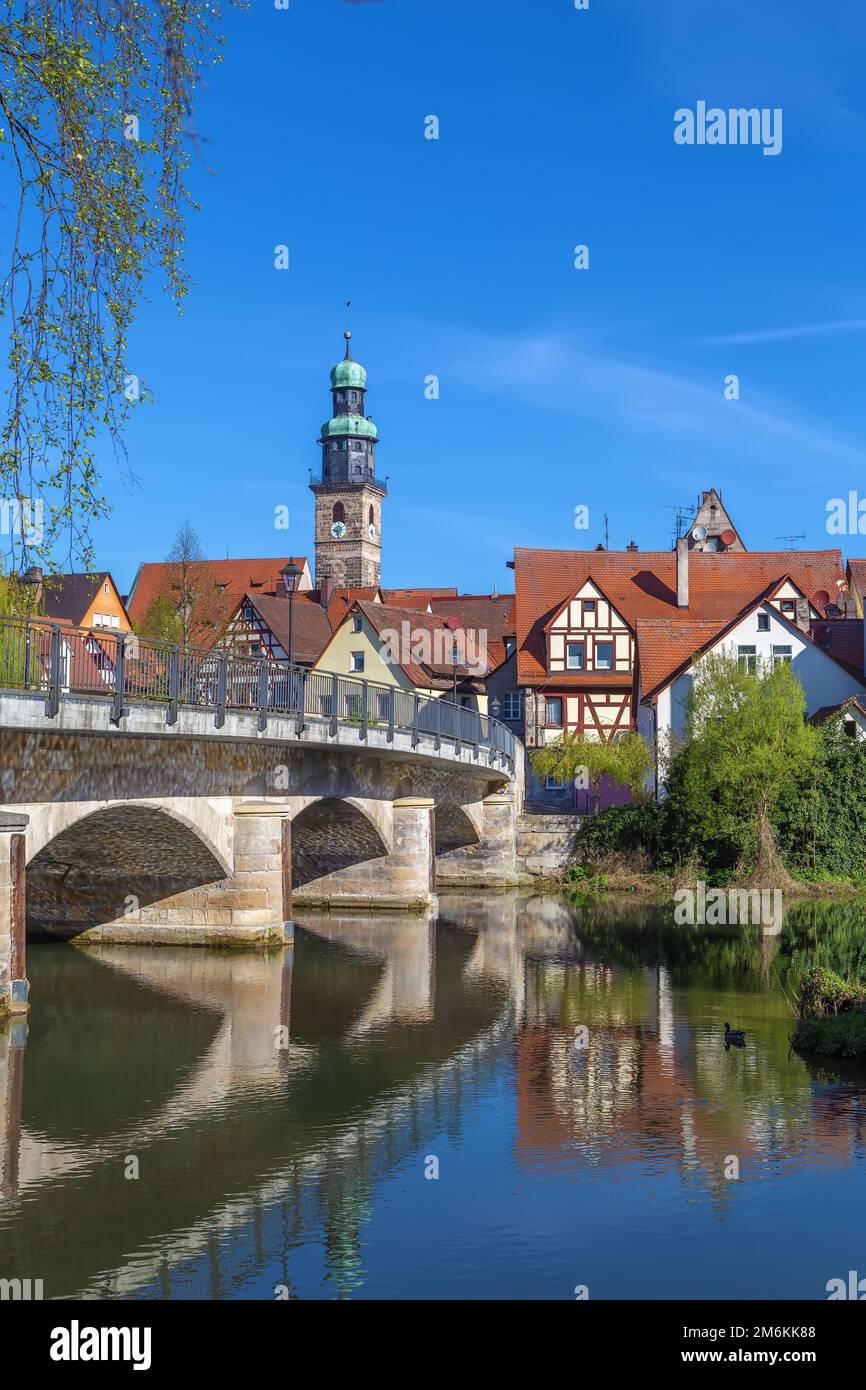 Vue sur Lauf an der Pegnitz, Allemagne Banque D'Images