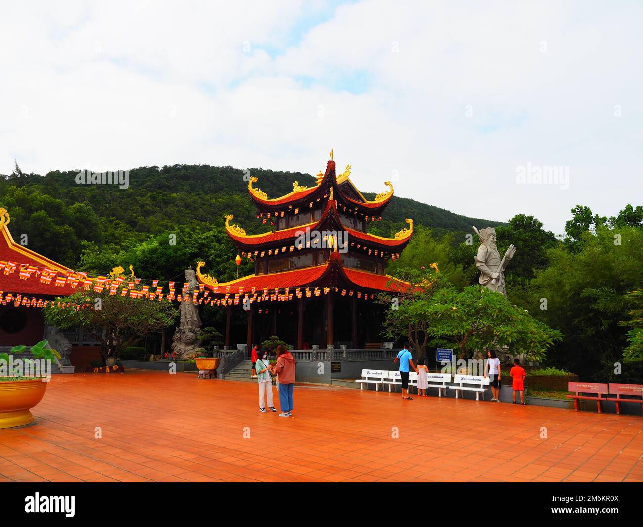 Temple Ho Quoc bouddhiste Saint - destination spirituelle à Kien Giang, Phu Quoc, Vietnam, Asie du Sud-est #Asie #Vietnam #SouthEastAsia #slowTravel Banque D'Images