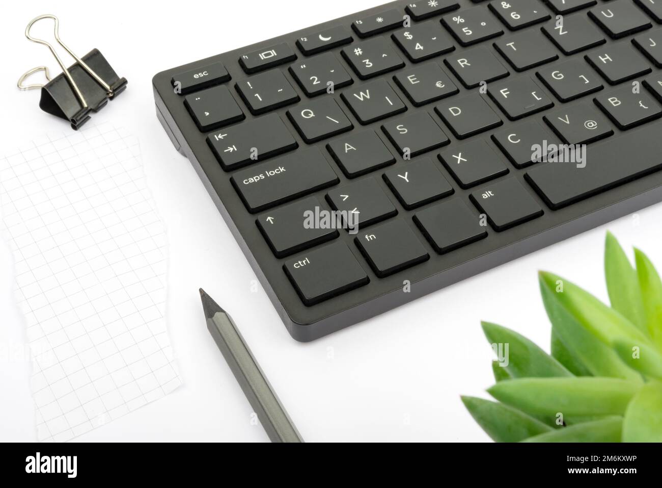 Clavier d'ordinateur et symbole.support d'information pour la communication.clavier d'ordinateur portable pour la saisie de nouvelles idées et le développement de planification. Banque D'Images