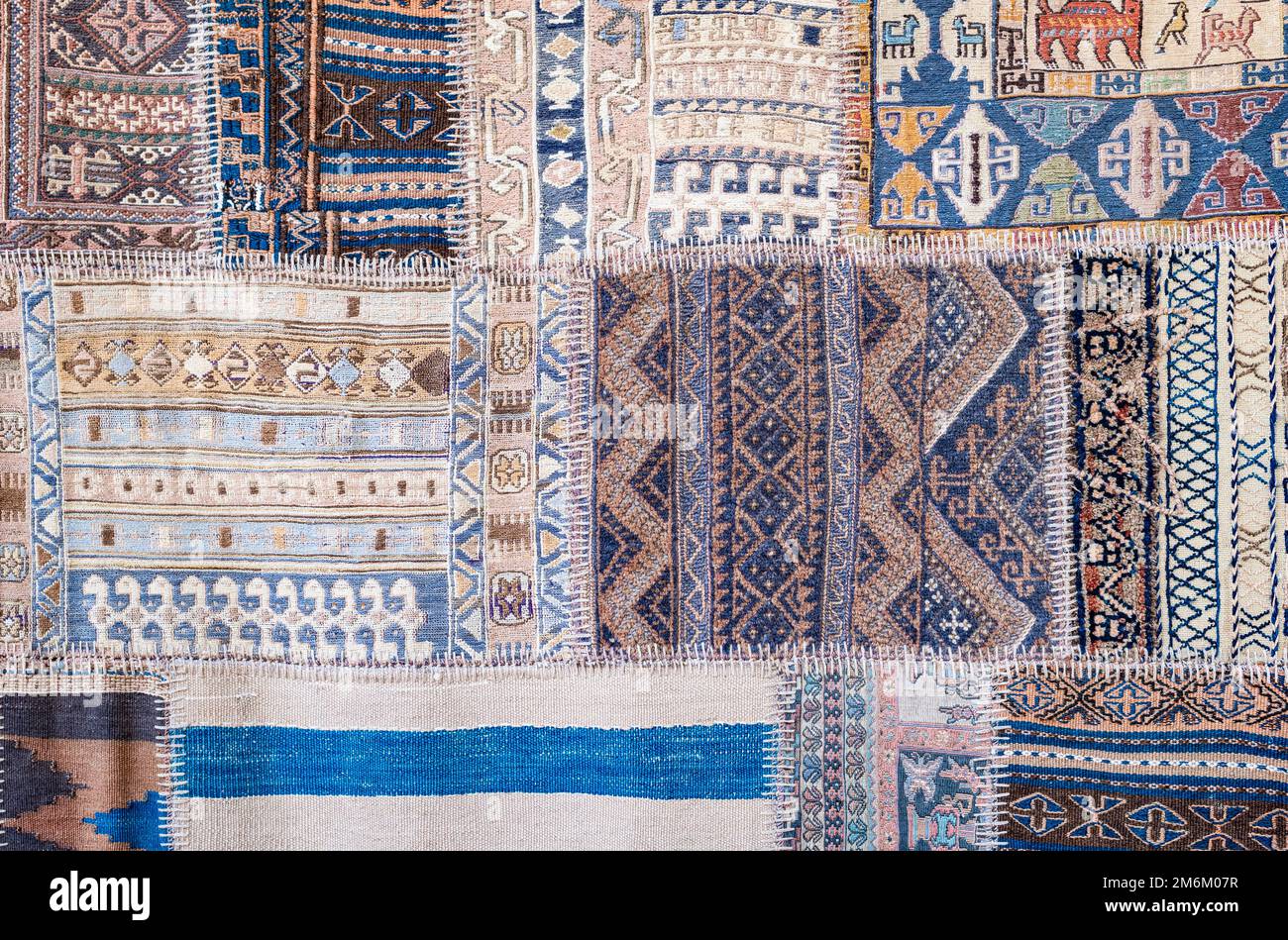 Arrière-plan de tapis anciens faits main de kilim turc Banque D'Images