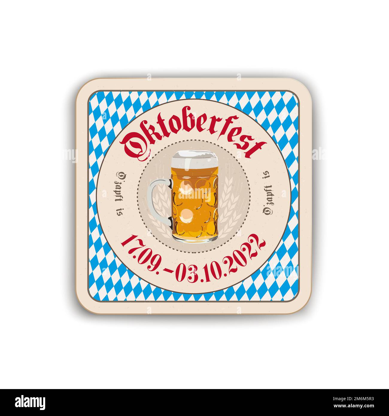 Bière Coaster Oktoberfest 2022 Banque D'Images