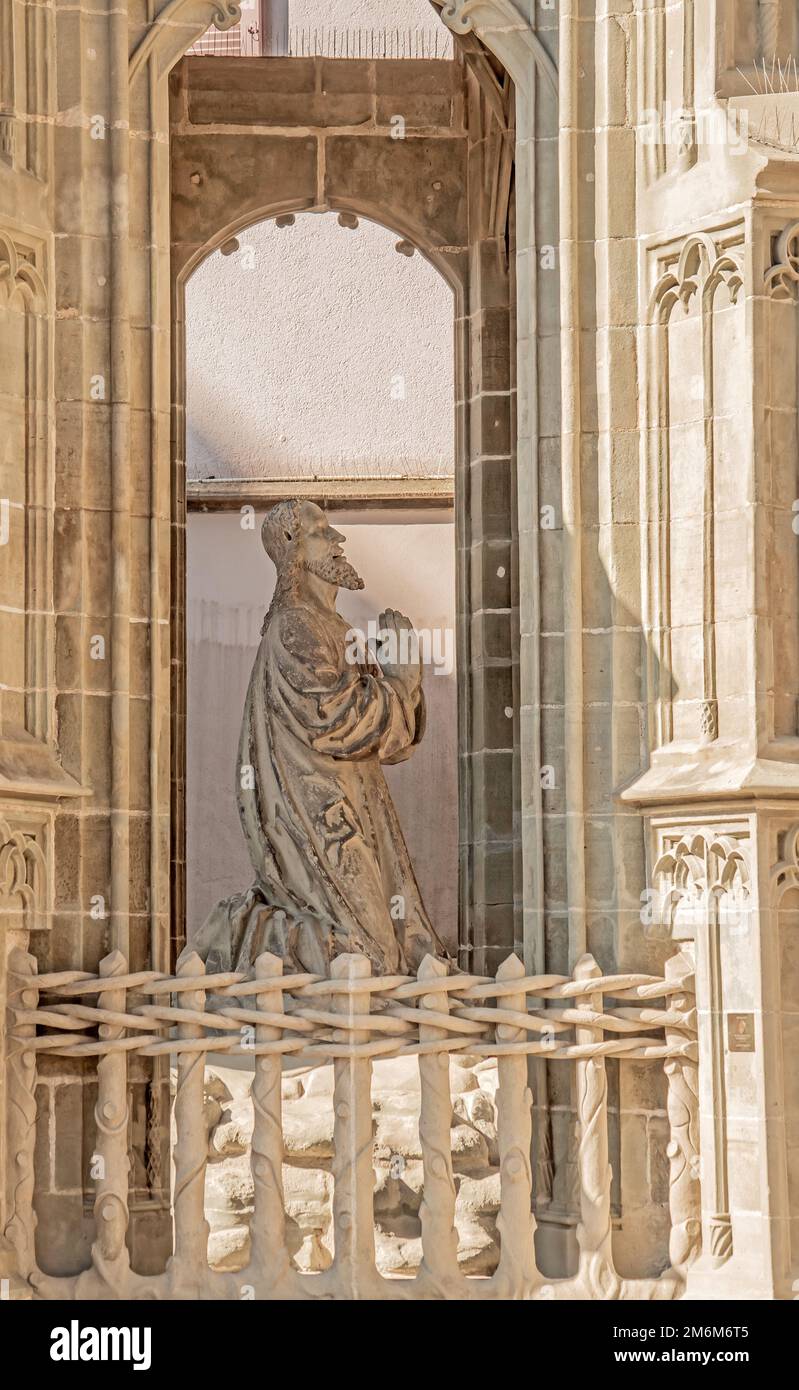 Christ priant, Mont des oliviers à Ãœberlingen sur le lac de Constance Banque D'Images
