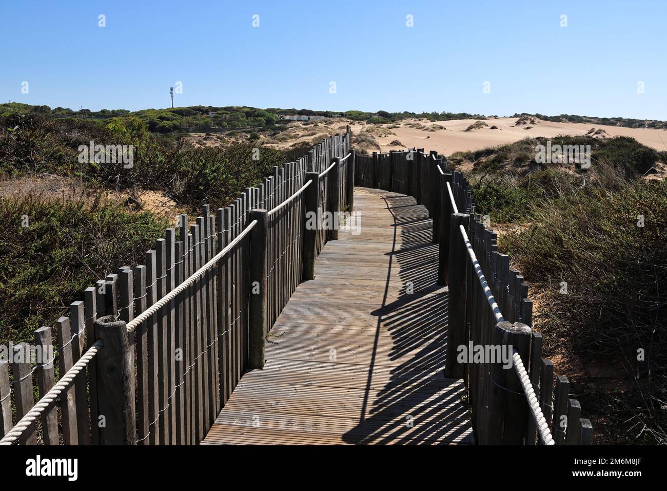 Une promenade dans les dunes de Cresmina à Cascais, Portugal Banque D'Images