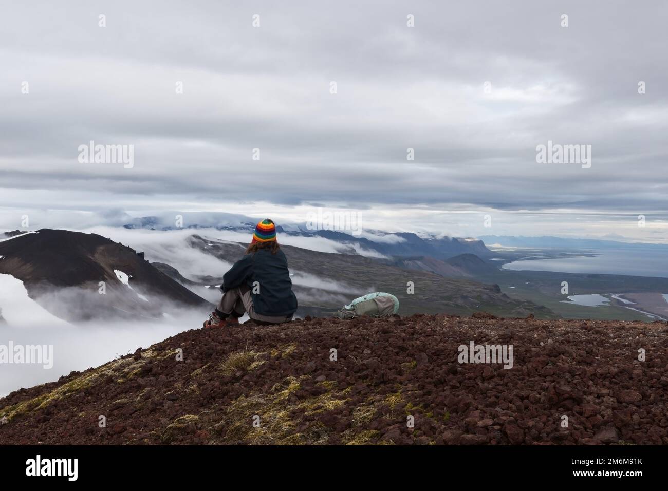 Snaefellsnes, Islande - 21 juillet 2016. Paysage de solitude dans les montagnes d'Islande. Banque D'Images