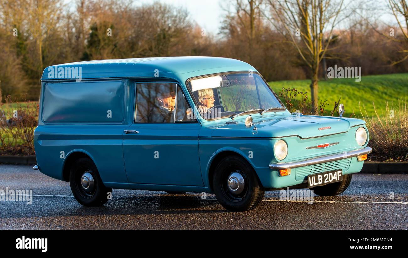 1968 fourgonnette Blue Hillman Imp Commer Banque D'Images