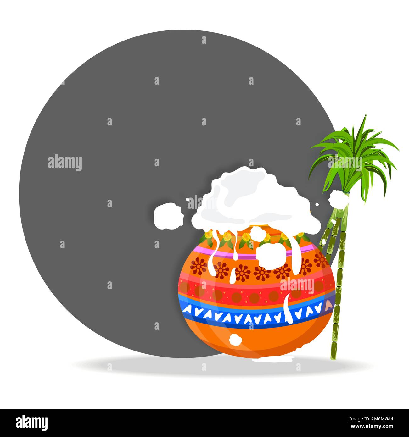 Happy Pongal Holiday Harvest Festival en Inde du Sud. peut être utilisé pour la publicité, l'offre, la bannière, la conception d'affiche Illustration de Vecteur