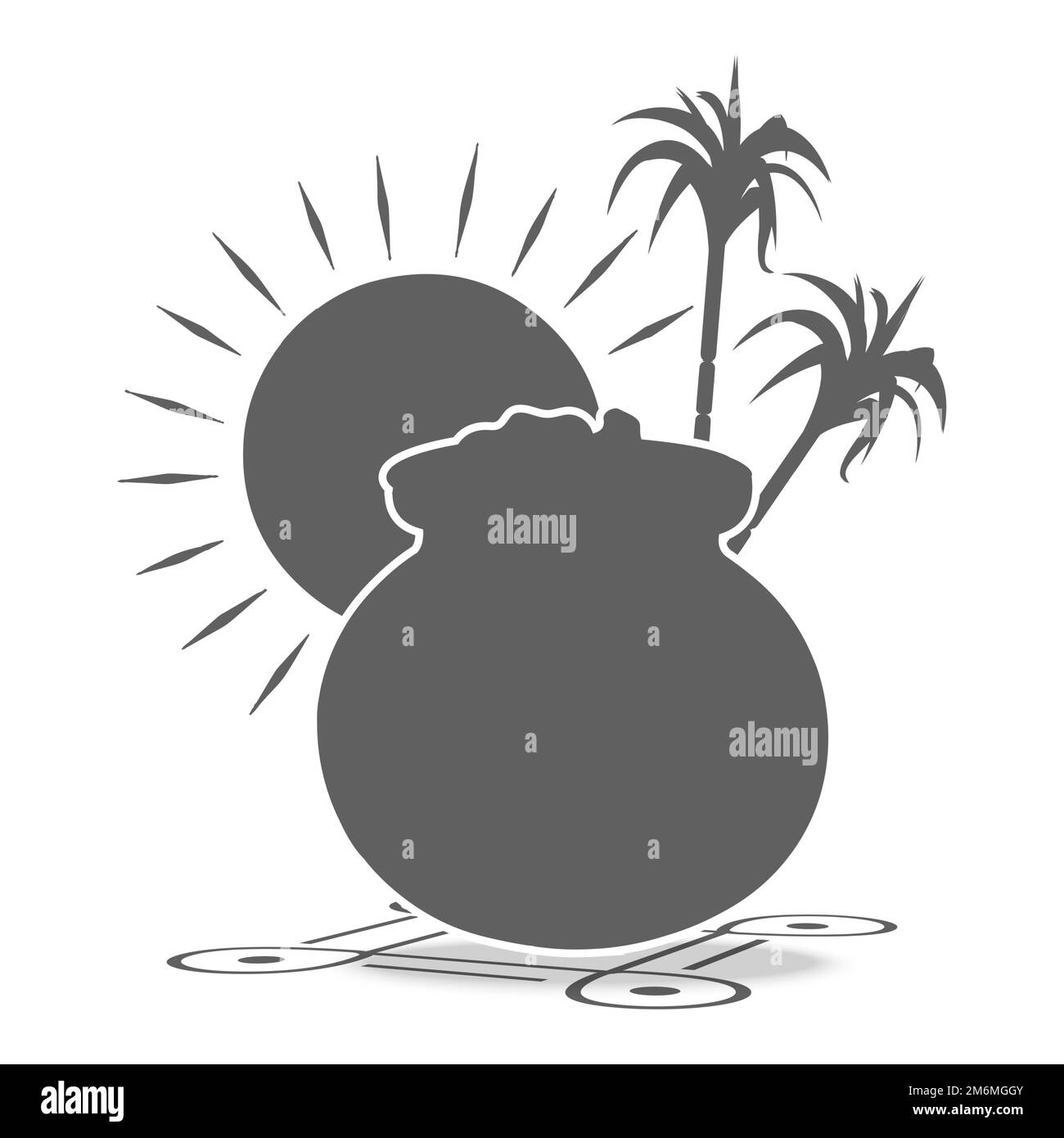 Illustration du Happy Pongal Festival de Tamil Nadu Sud de l'Inde. peut être utilisé pour les publicités, les offres, les bannières, les affiches. Illustration de Vecteur