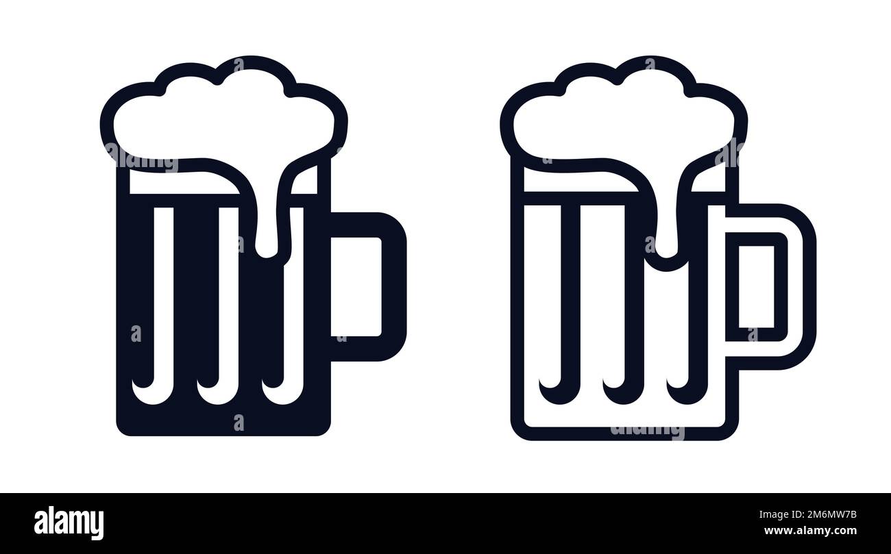 Symbole verre de bière boisson de bière symbole illustration vectorielle icône Illustration de Vecteur