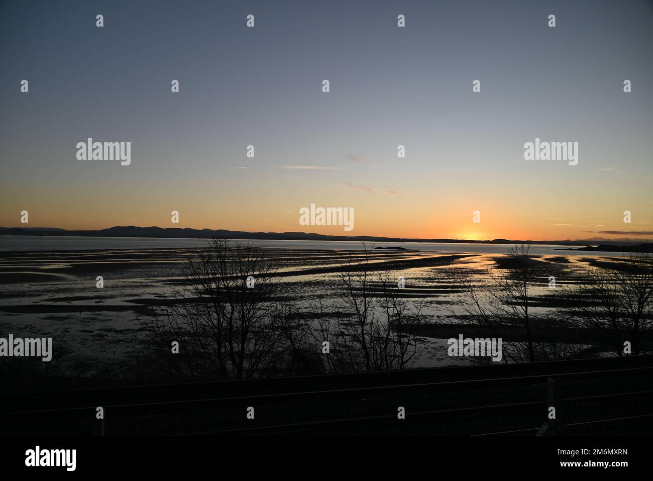 Coucher de soleil Firth of Forth Banque D'Images