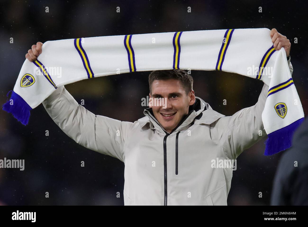 Max Wober signe pour Leeds United du côté autrichien Red Bull Salzburg et est dévoilé avant le match Premier League Leeds United contre West Ham United à Elland Road, Leeds, Royaume-Uni, 4th janvier 2023 (photo de James Heaton/News Images) Banque D'Images