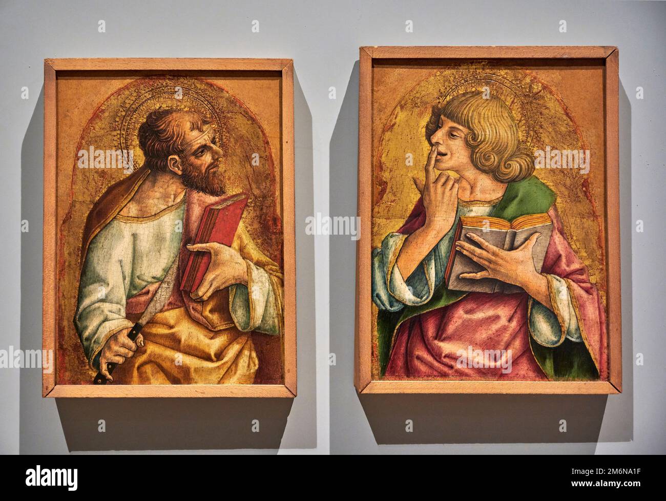 S. Bartolomeo e S. Giovanni Evangelista - tempera su tavola - Carlo Crivelli - 1472 - Milano, Pinacoteca del Castello Sforzesco Banque D'Images