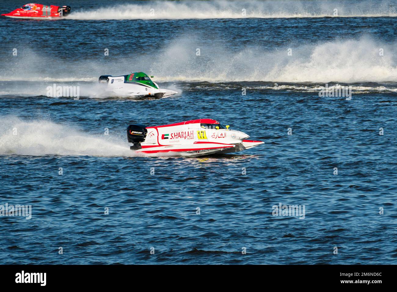 Courses de bateaux à moteur au Championnat du monde UIM F2 Banque D'Images